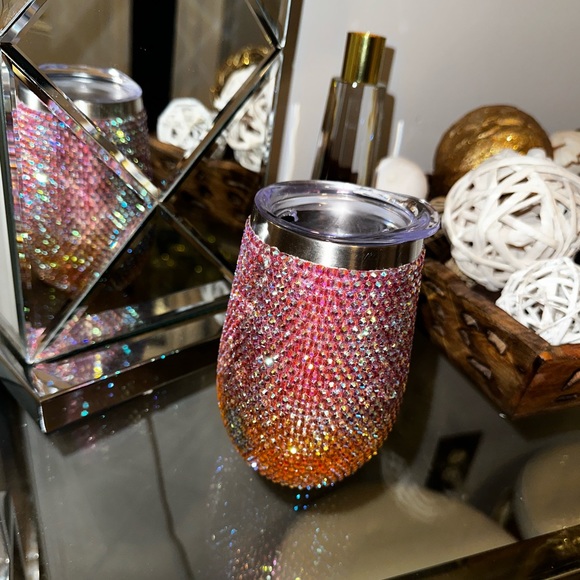 Custom Made Wine Rhinestone Tumbler Cups 🔥 - Picture 5 of 6